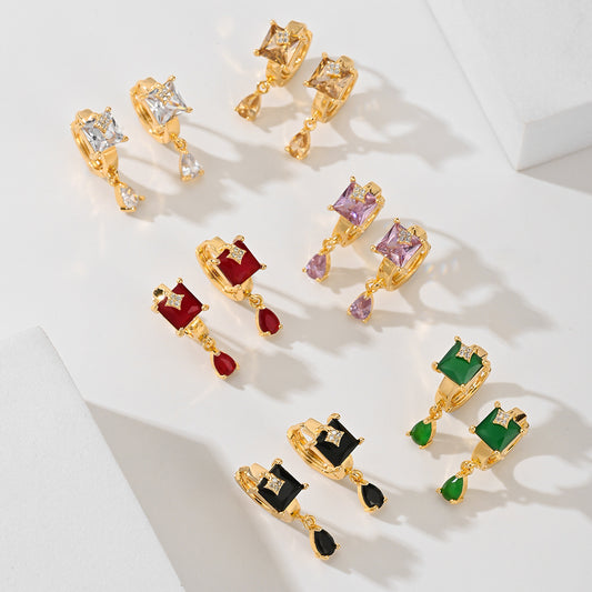 Popular Fashion Earrings – Elegant Gold-Plated Copper Design